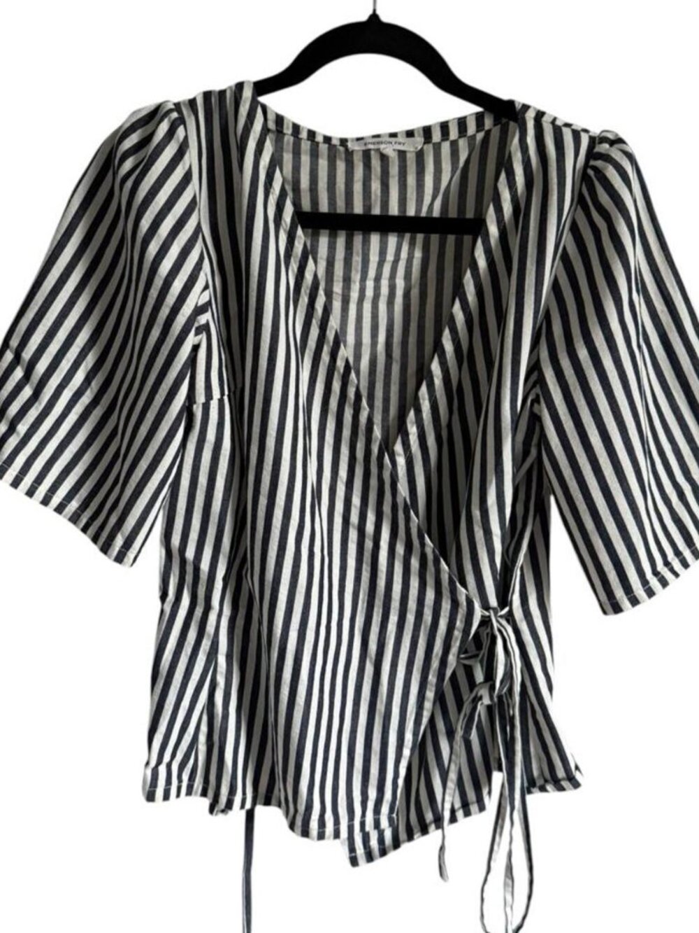 Emerson Fry Wrap Top Cotton, Size Medium